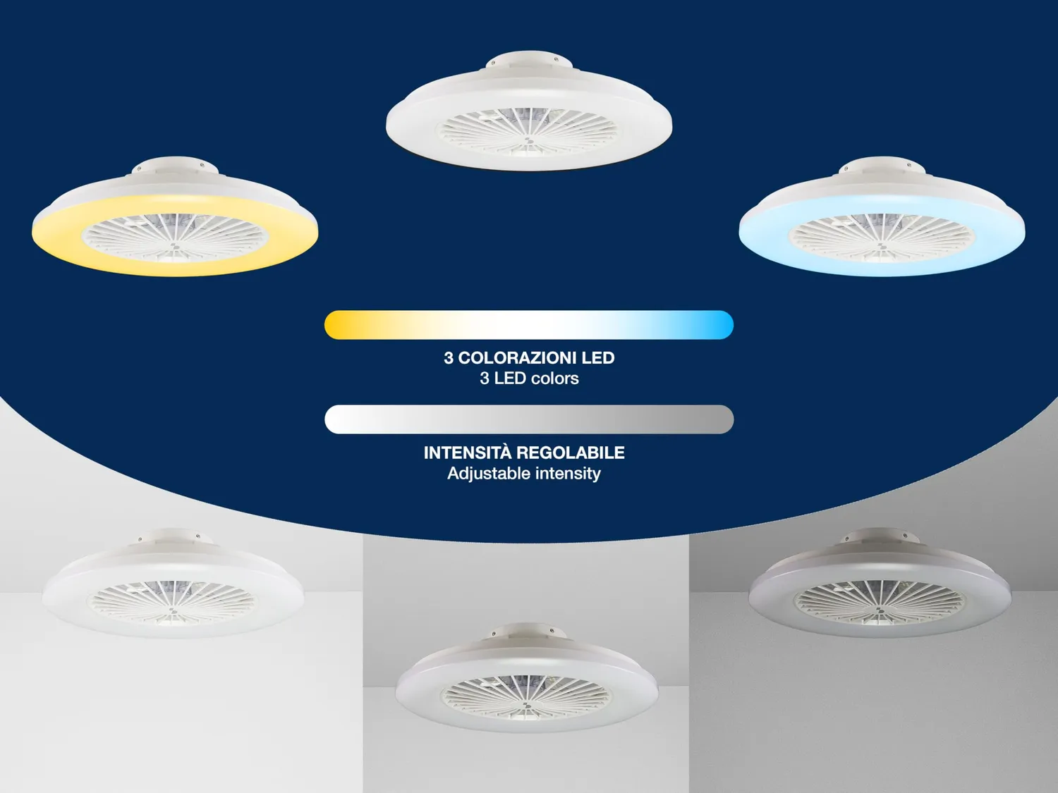 Beper P206VEN640 ventilatore soffitto 50 cm bianco LED