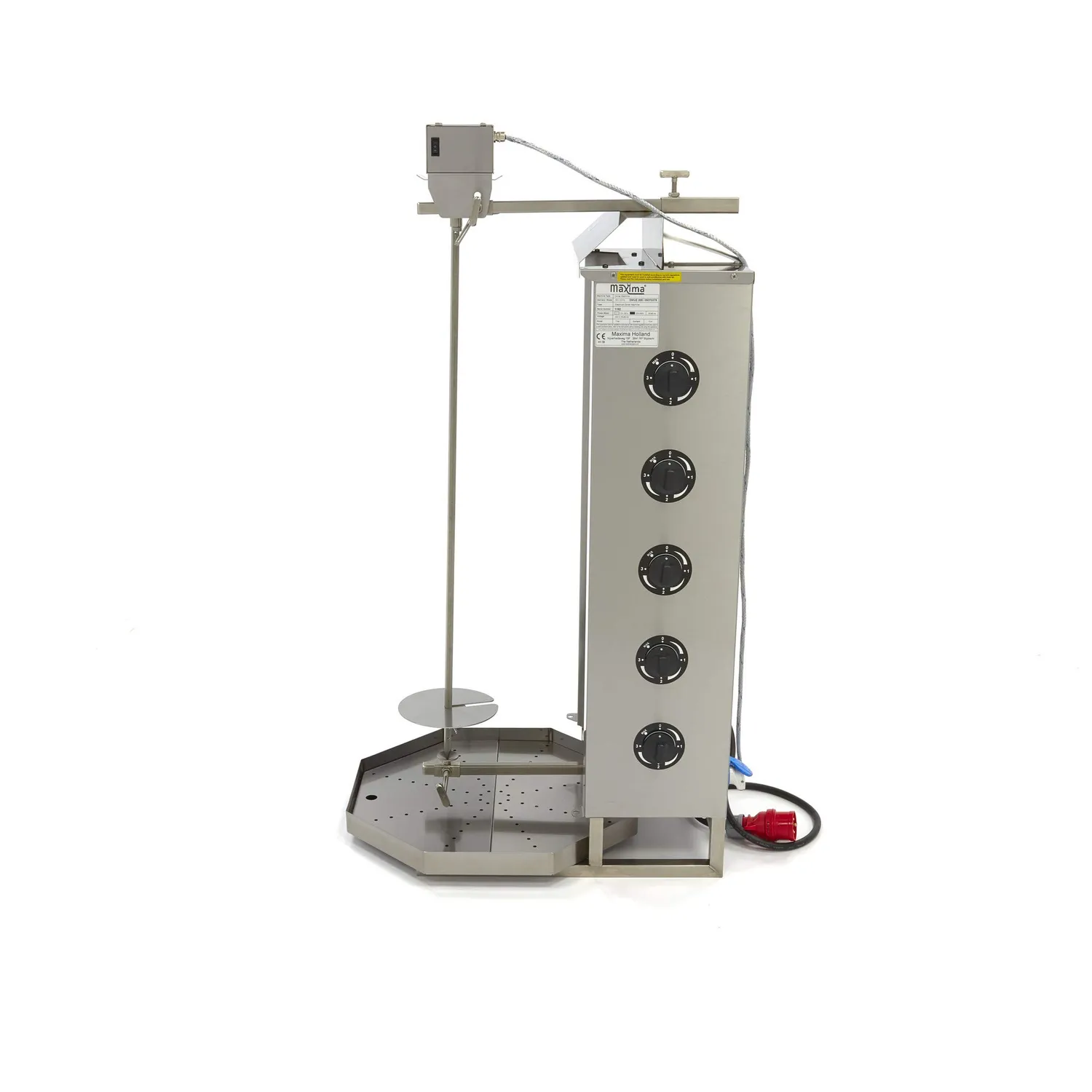 Pizza Maxima grill kebab elettrico 5 bruciatori 80kg