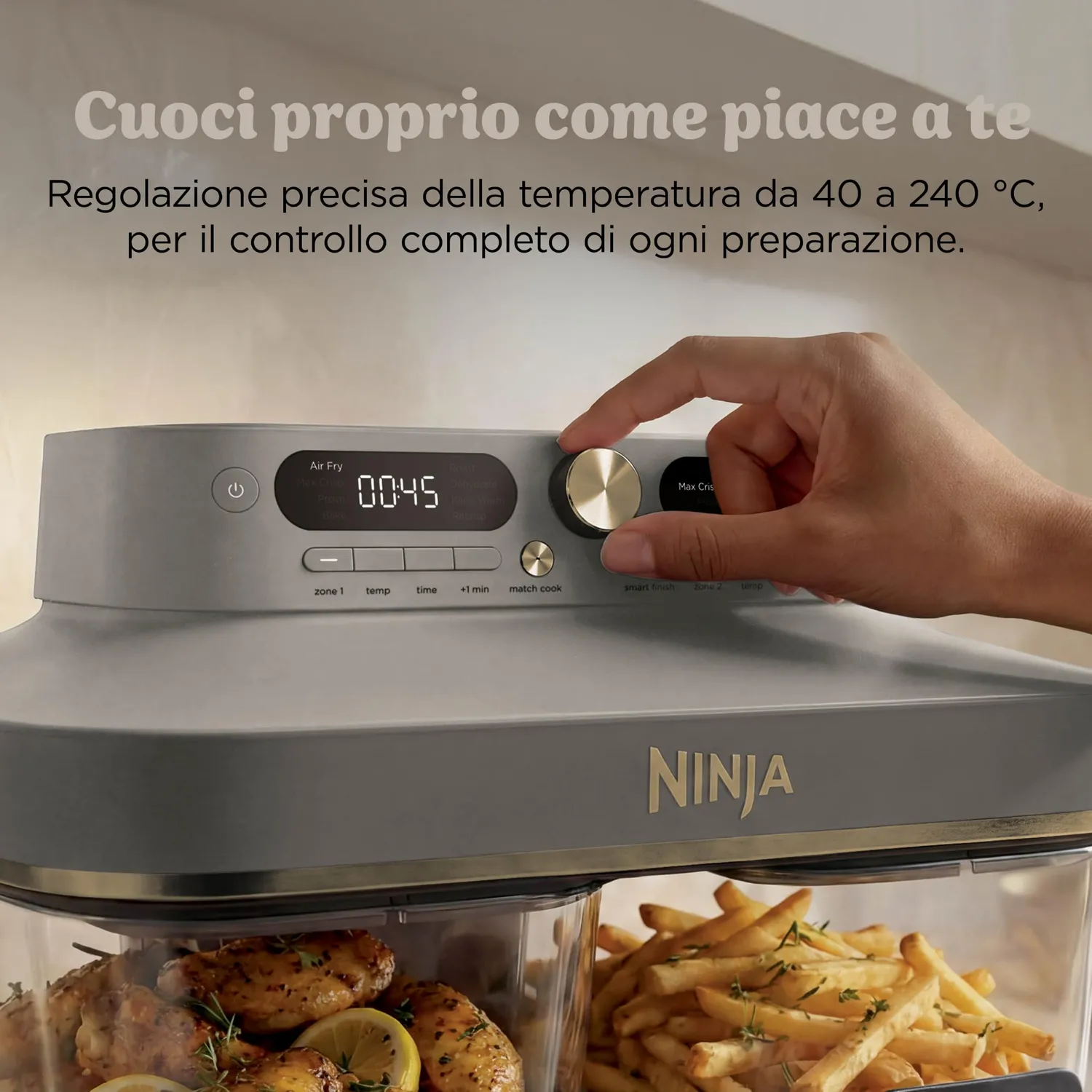 Ninja CRISPi DD103EUSD1 friggitrice vetro oro 7,6L