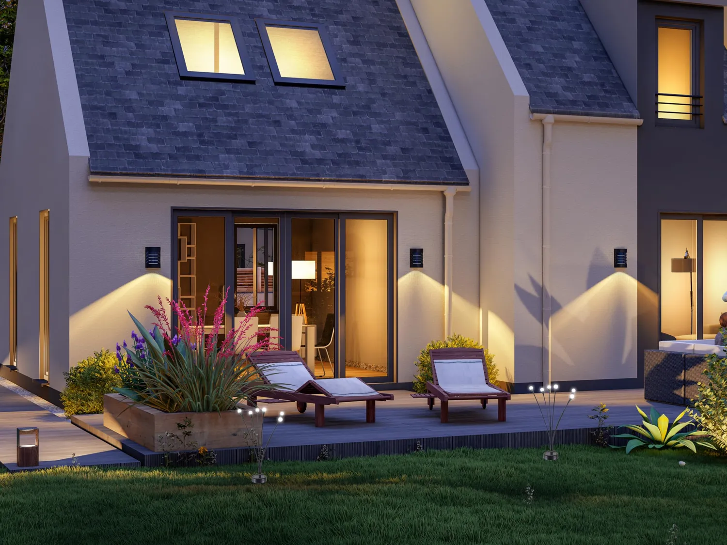 Beper P207ILO104 Lampada solare giardino 6 sfere LED