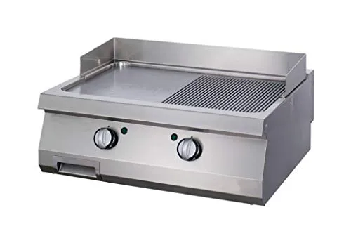 Maxima Piastra Barbecue Gas Doppia Cromata 800x700 mm 14 kW