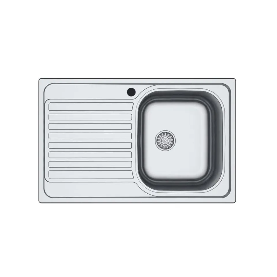Samet Classic N273 lavello incasso 1 vasca inox 79x50 cm sx