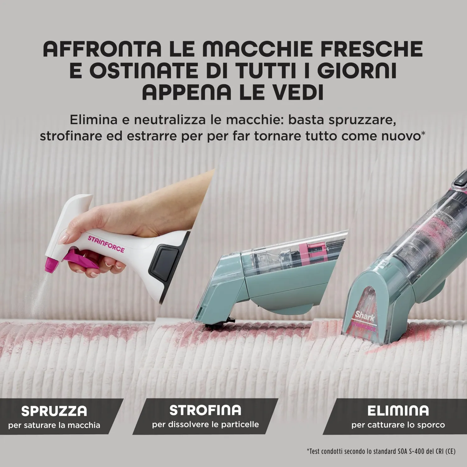 Shark StainForce HX100EUCP smacchiatore senza filo bundle