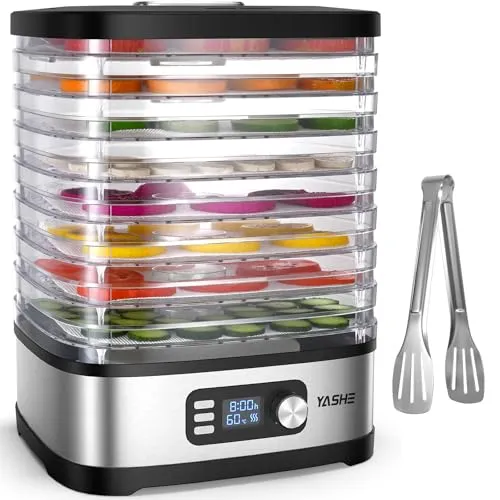 YASHE Essiccatore Alimentare 8 Vassoi 35-70°C 72h