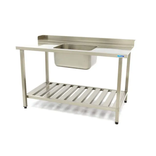 Pizza Maxima tavolo lavello 120x75 destra acciaio inox