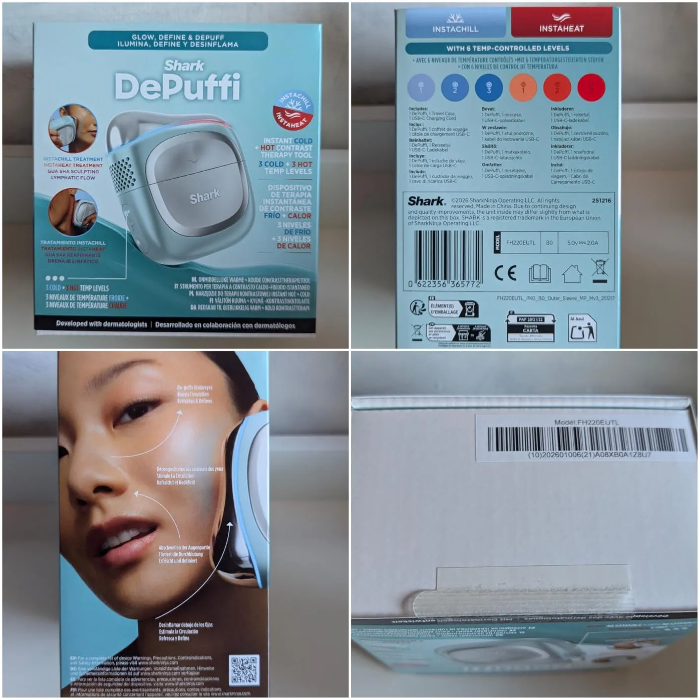 Shark DePuffi FH220EUTL Dispositivo Viso Ottanio