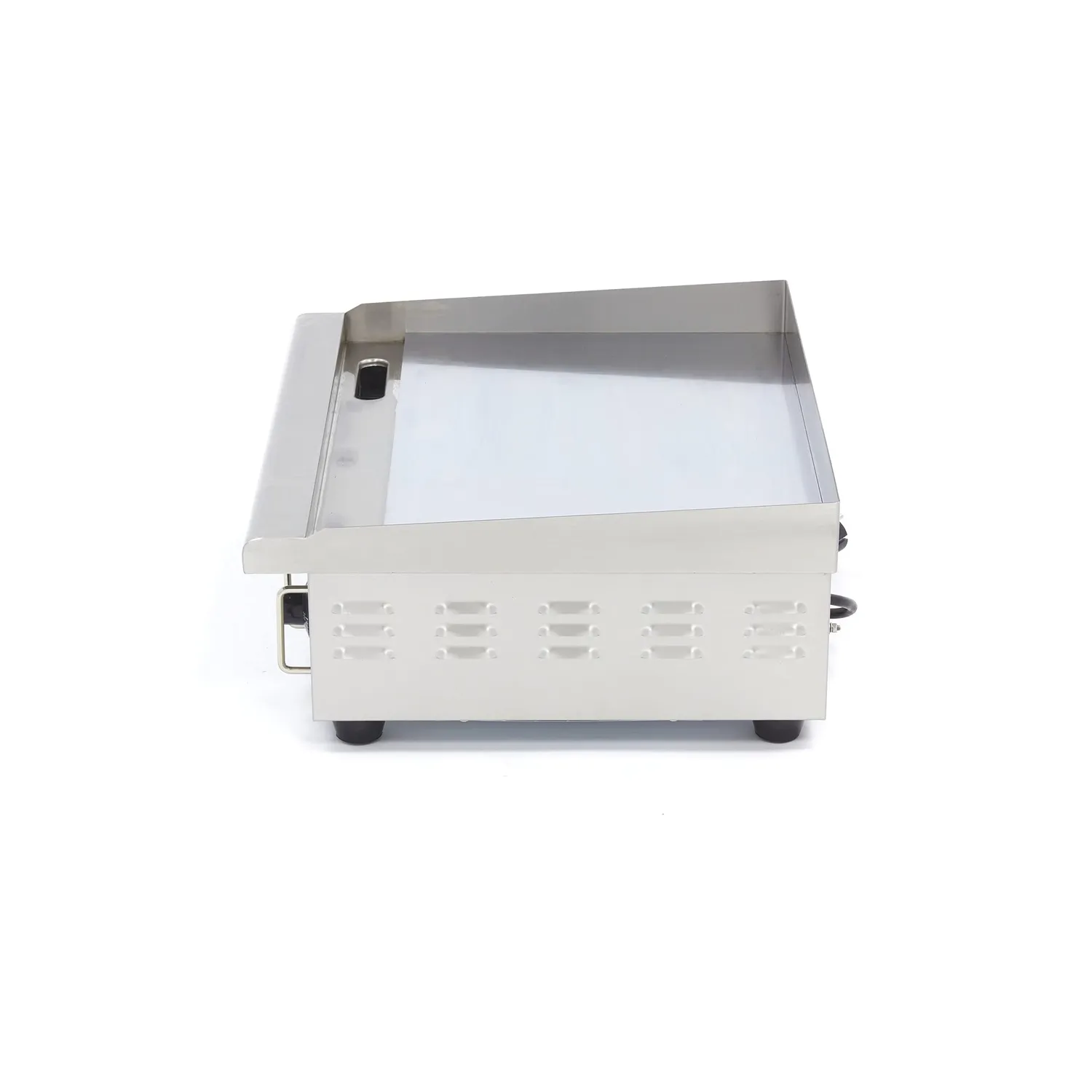 Pizza Maxima Gastro piastra barbecue 55 cm liscia 3000 W cromata