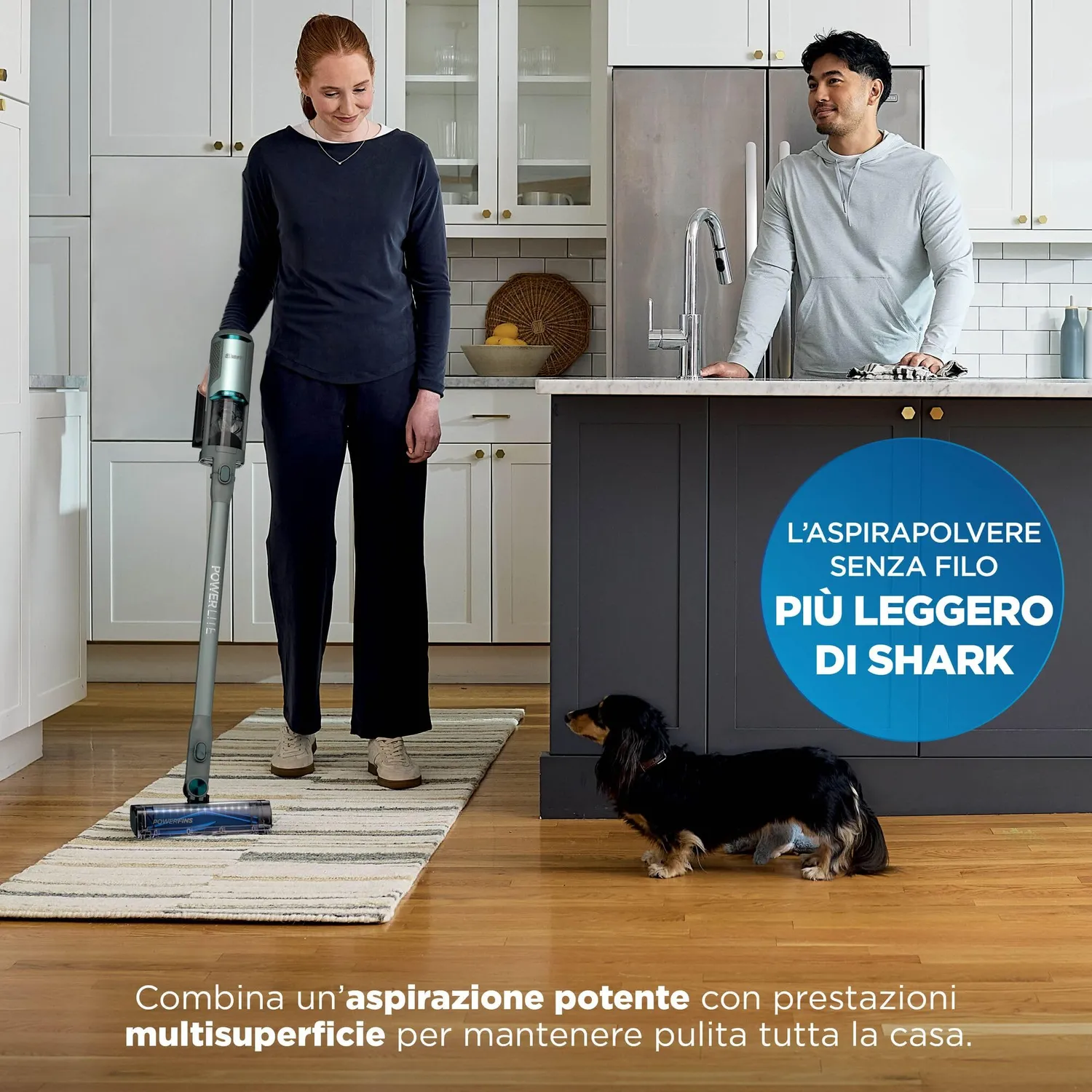 Shark PowerLite Clean & Empty Pet Aspirapolvere Turchese 40 Min