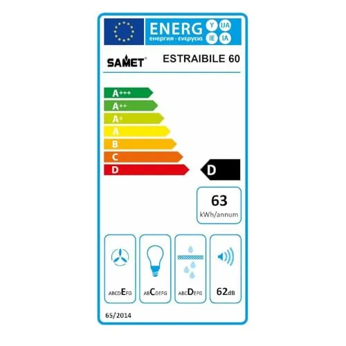 Samet cappa incasso estraibile 60 cm alluminio led