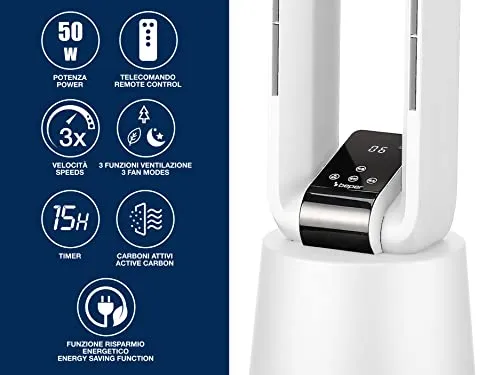 Beper P206VEN350 purificatore aria carboni attivi telecomando