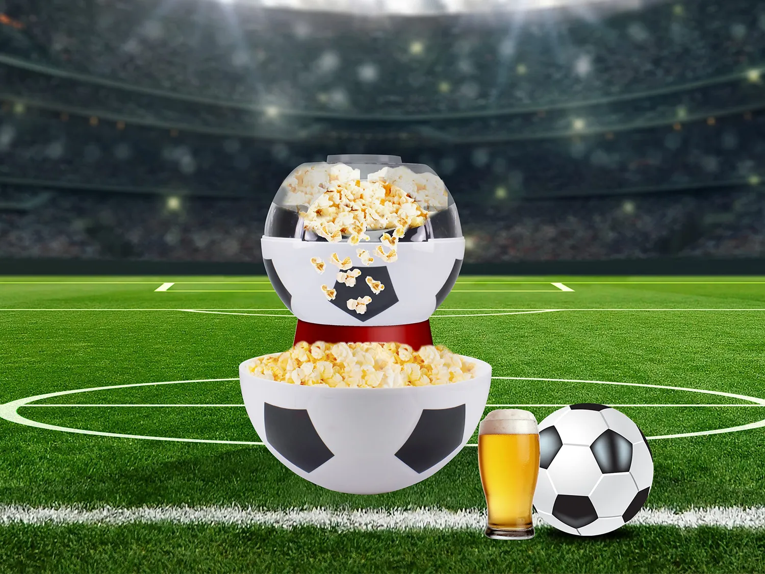 Beper P101CUD051 macchina popcorn Football Edition ad aria