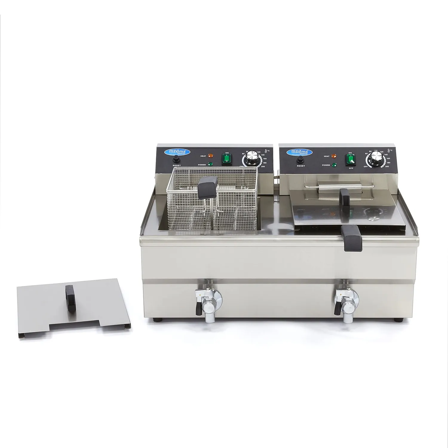 Maxima Gastro friggitrice doppia 2x16L con rubinetto