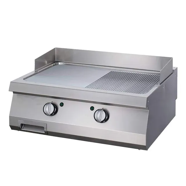 Maxima Heavy Duty piastra elettrica doppia cromata 800x700