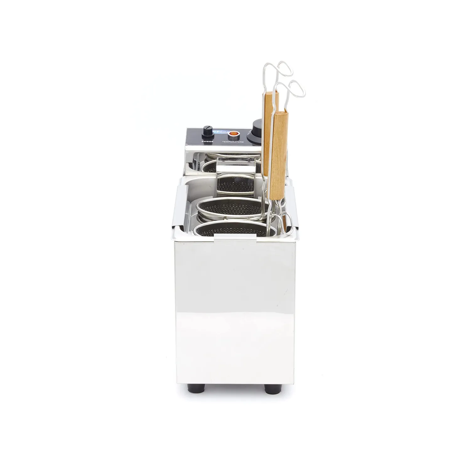 Pizza Maxima cuocipasta elettrico 2x2 litri 2 cestini inox