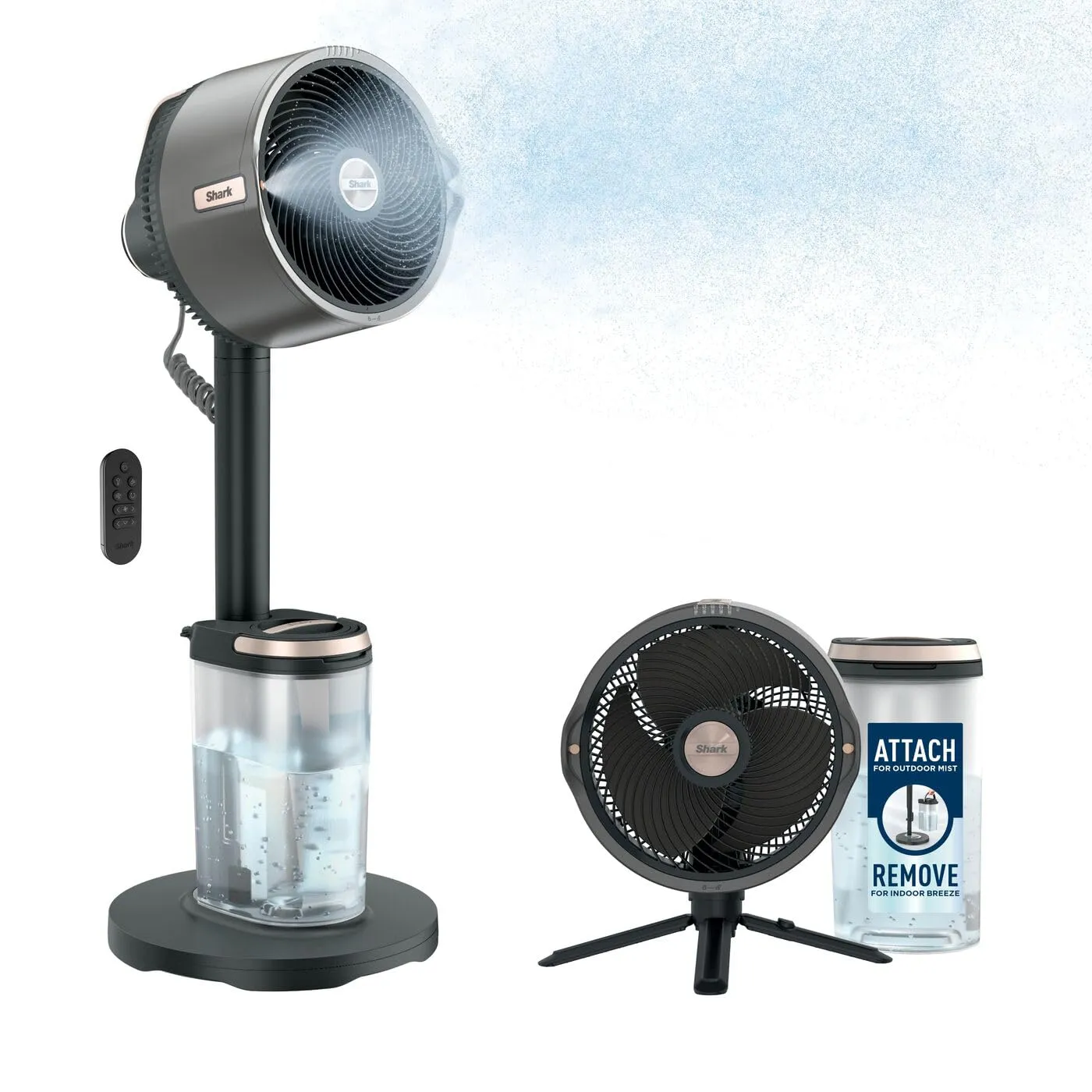 Shark FlexBreeze ventilatore con nebulizzatore bianco