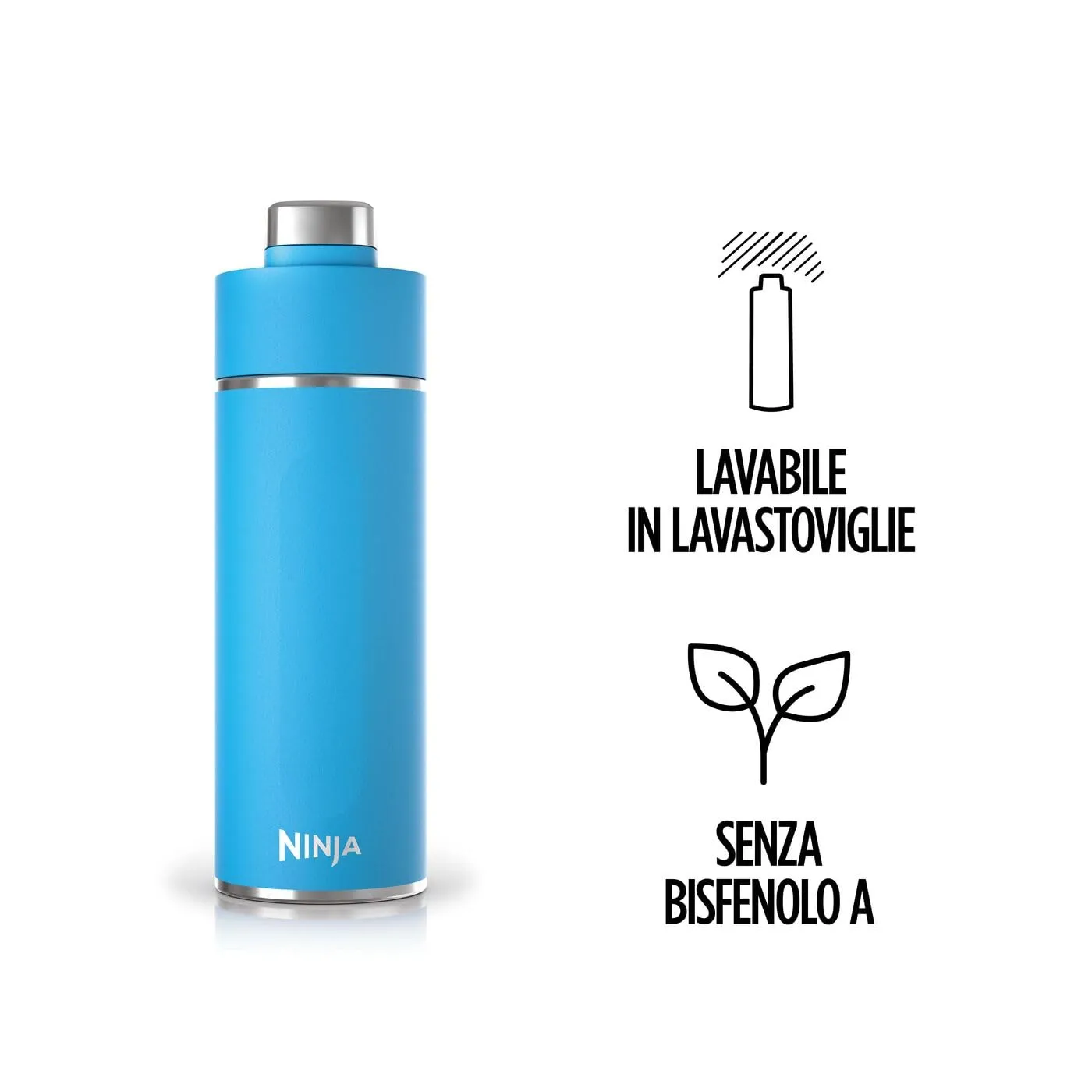 Ninja Thirsti Borraccia Termica 530ml Blu Tropicale