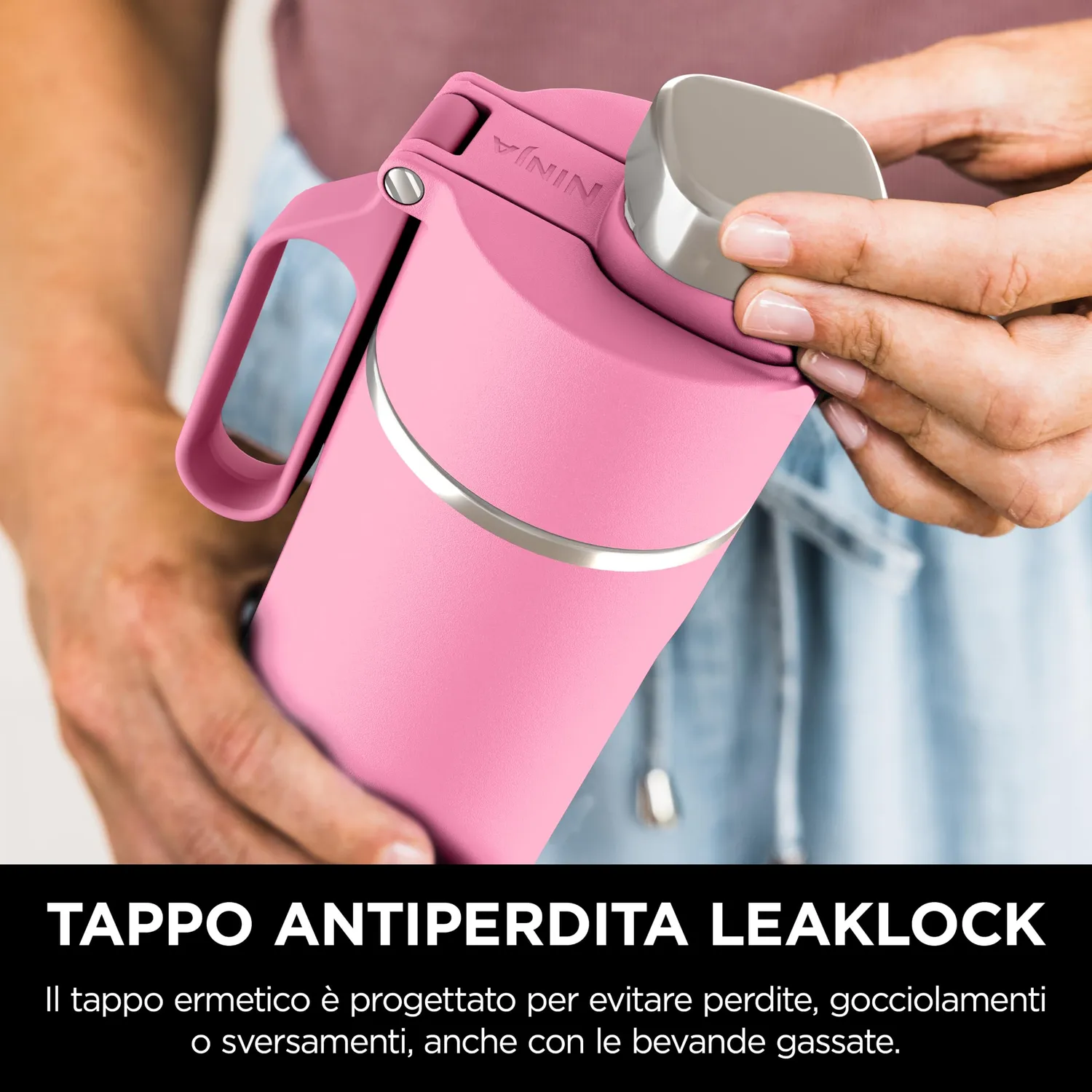 Ninja Thirsti DW2401EUUKBP1 borraccia termica gassate 700 ml rosa