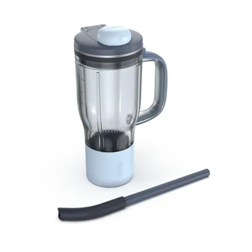 Ninja BlendBoss borraccia 710 ml blu cyber con cannuccia