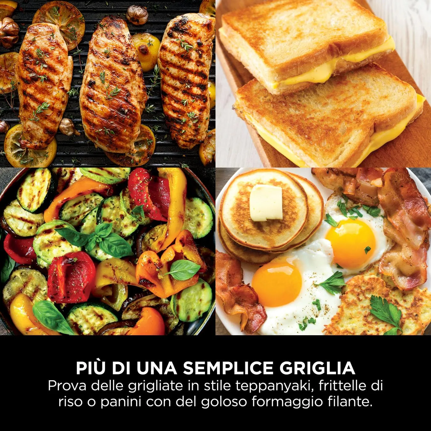 Ninja Sizzle Griglia Elettrica Interno con Piastra Nero 260°C