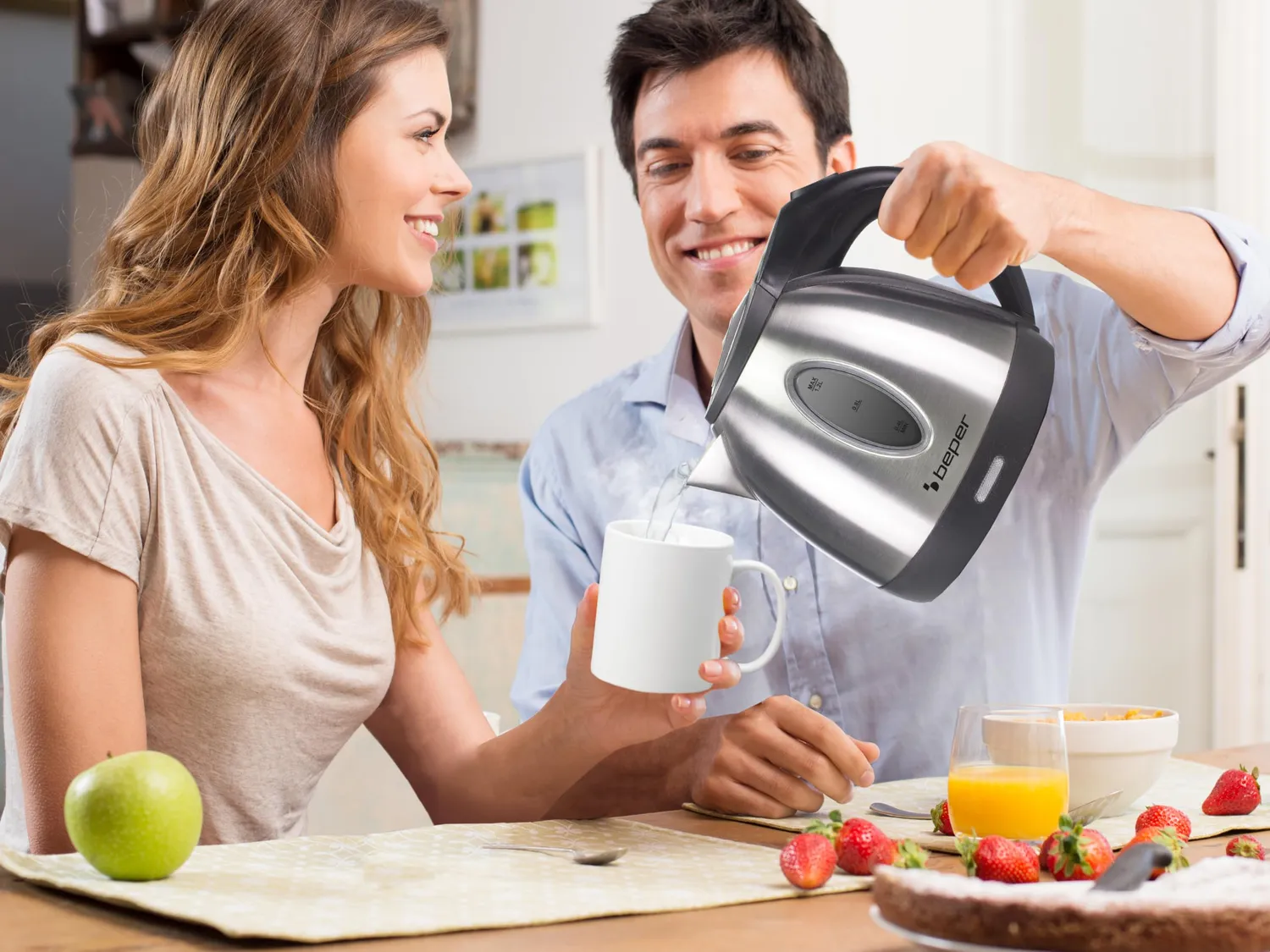 Beper P101BOL001 bollitore elettrico 1,2 L acciaio senza fili