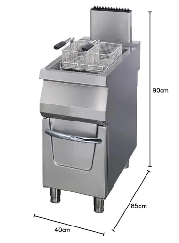 Maxima Gastro Premium Friggitrice Gas 22L Rubinetto 90 cm