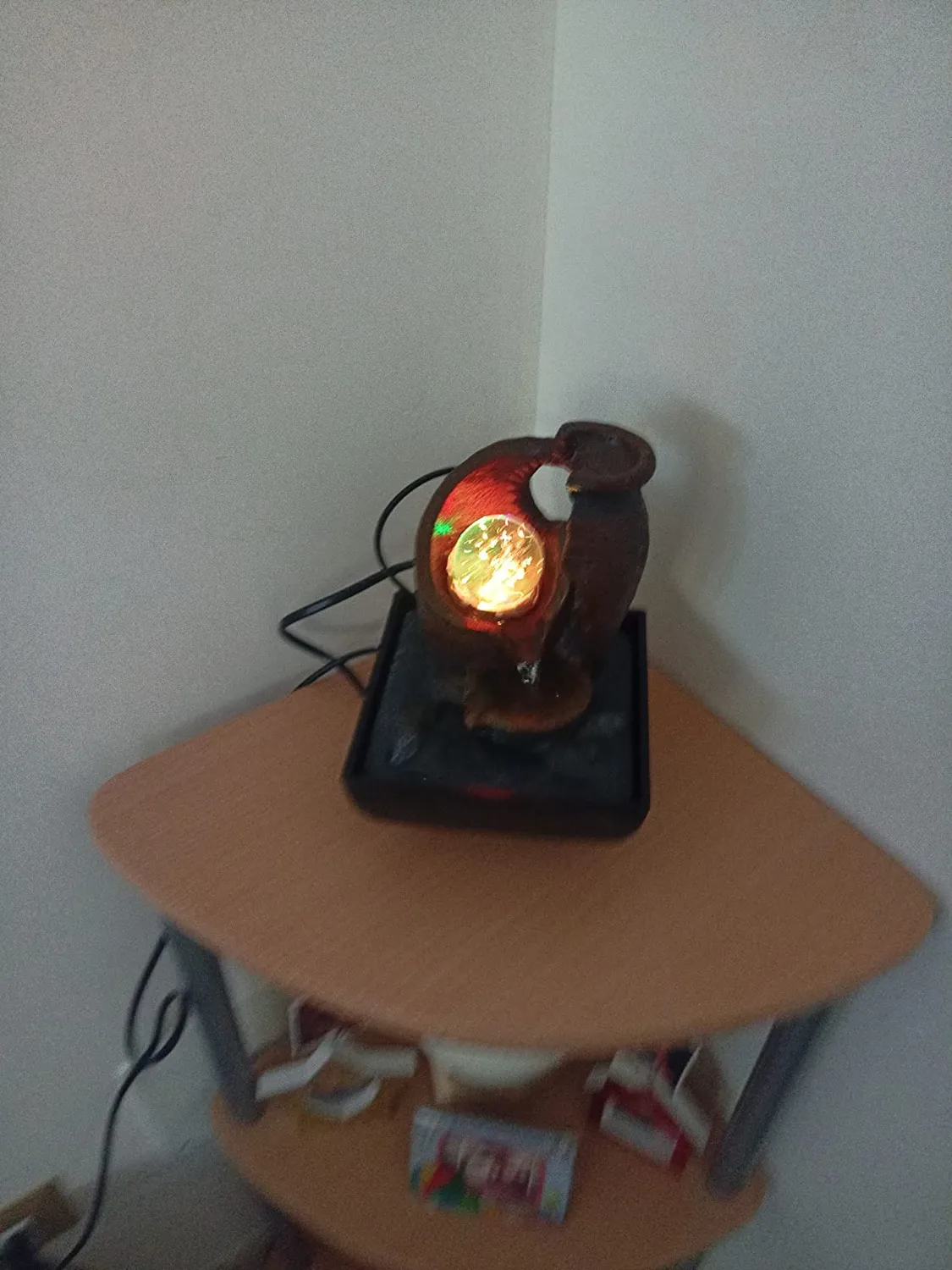Beper Zen Anfora fontanella da interno nera con LED