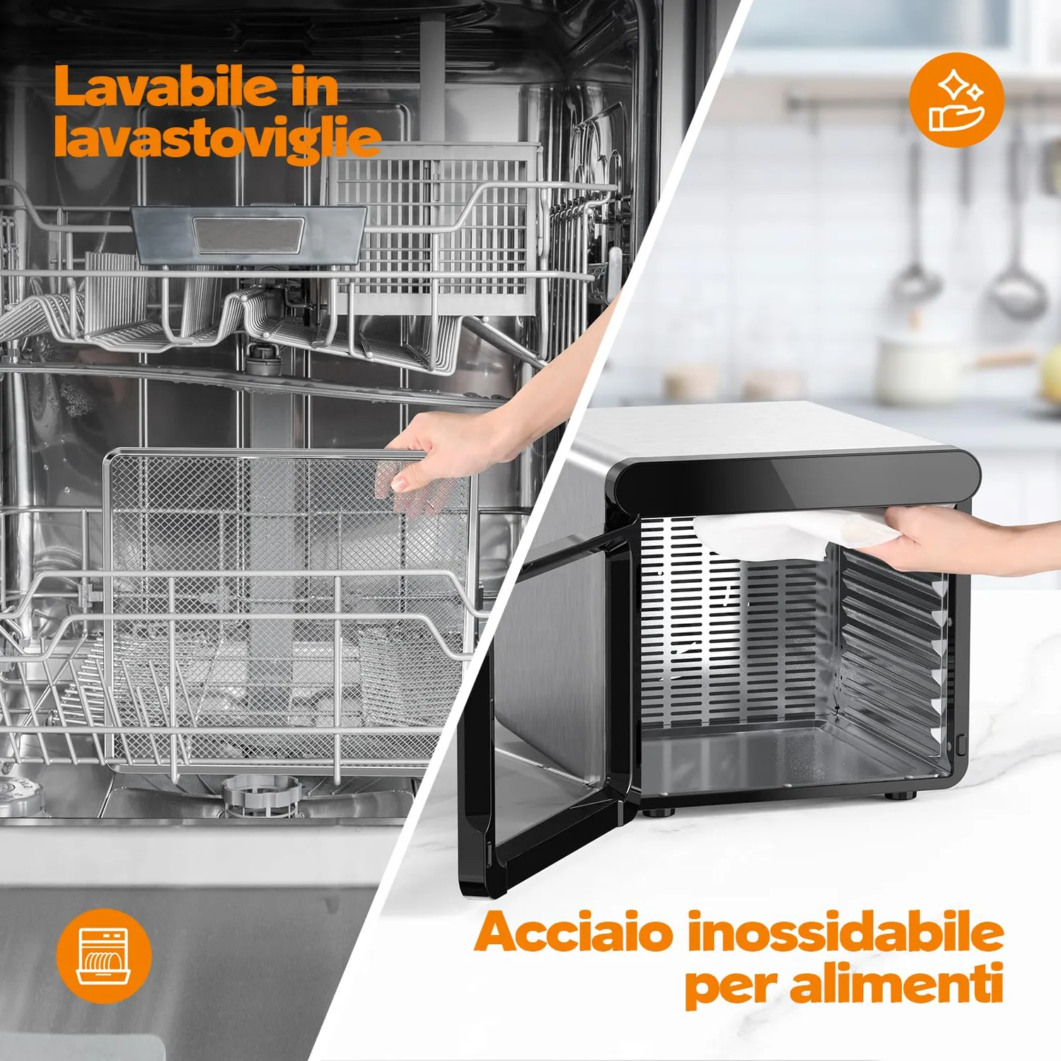 Yashe essiccatore alimentare 800W 9 vassoi inox 75°C