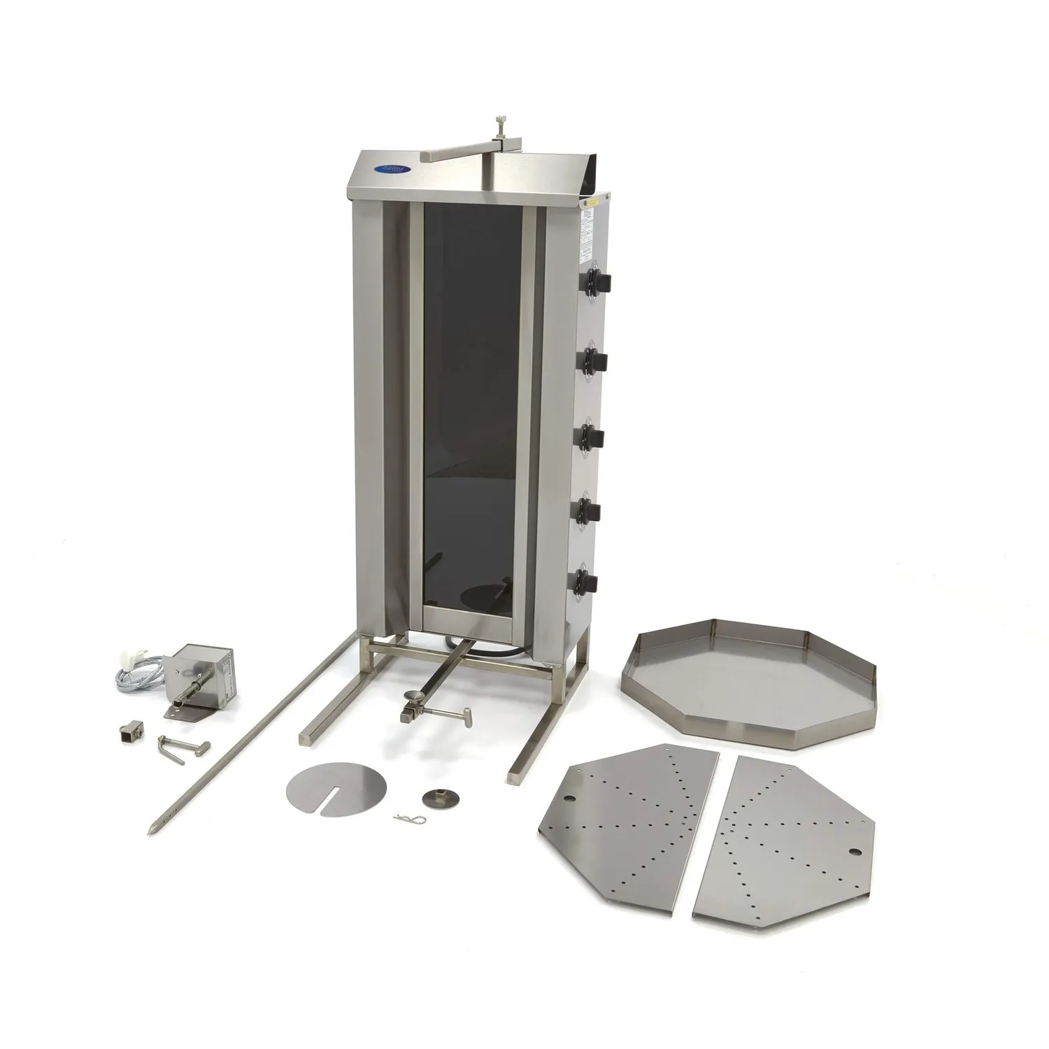 Pizza Maxima grill kebab elettrico 5 bruciatori 80kg