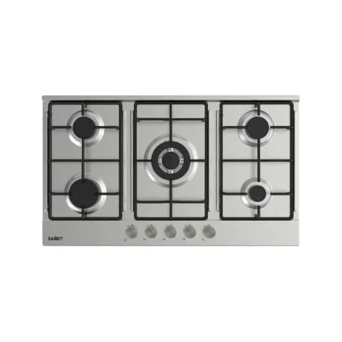 Samet Apollo2 piano cottura gas 5 fuochi 90 cm inox
