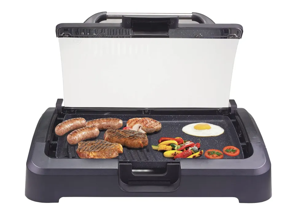 Beper 90.871 Barbecue Elettrico 2200 W con Coperchio