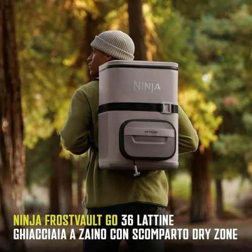 Ninja FrostVault Go FF136EUUKCS zaino frigo 23L beige 36 lattine