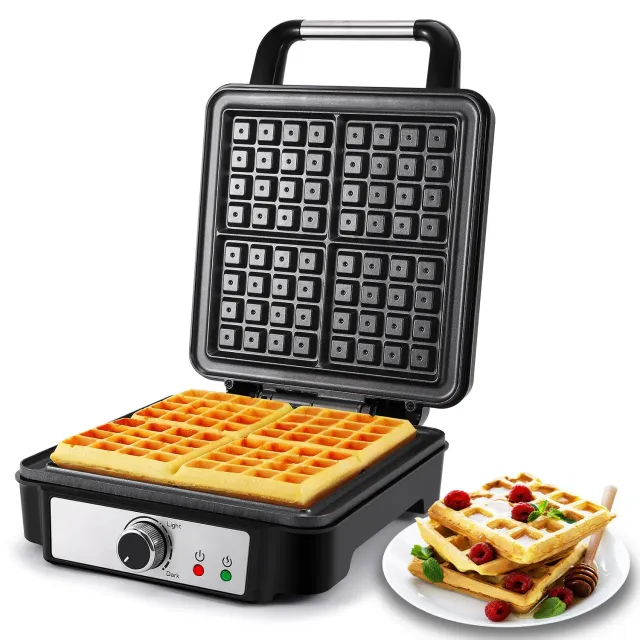 Yashe Piastra Waffle 4 Fette Medium 1200W Antiaderente