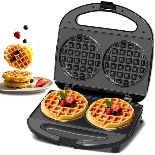 Yashe Mini Waffle Maker doppio piastra waffle antiaderente