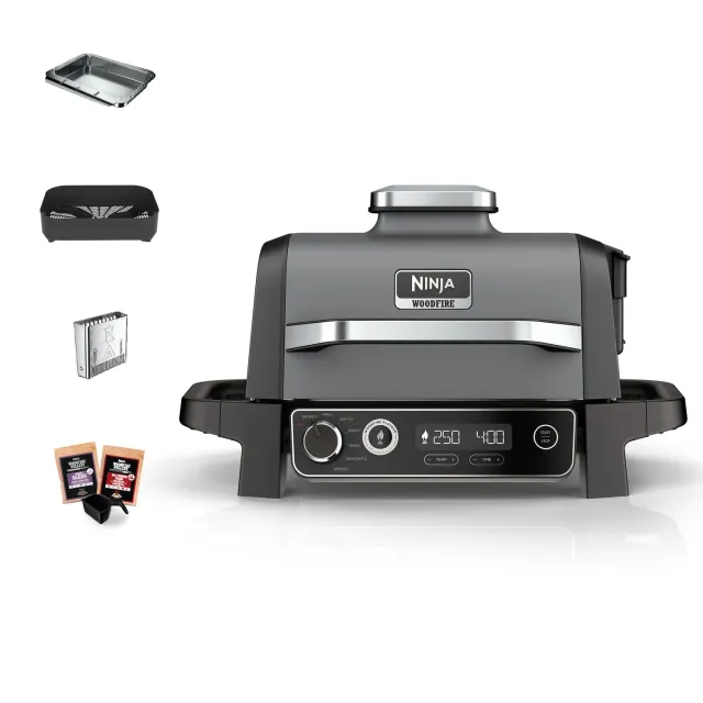 Ninja Woodfire barbecue elettrico 7in1 grigio