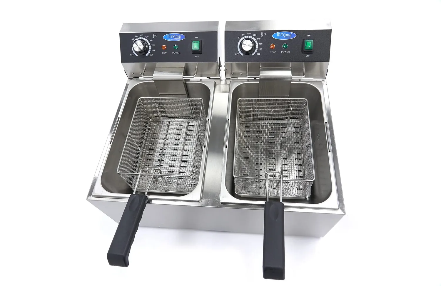 Pizza Maxima friggitrice professionale 2 vasche 11 L termostato