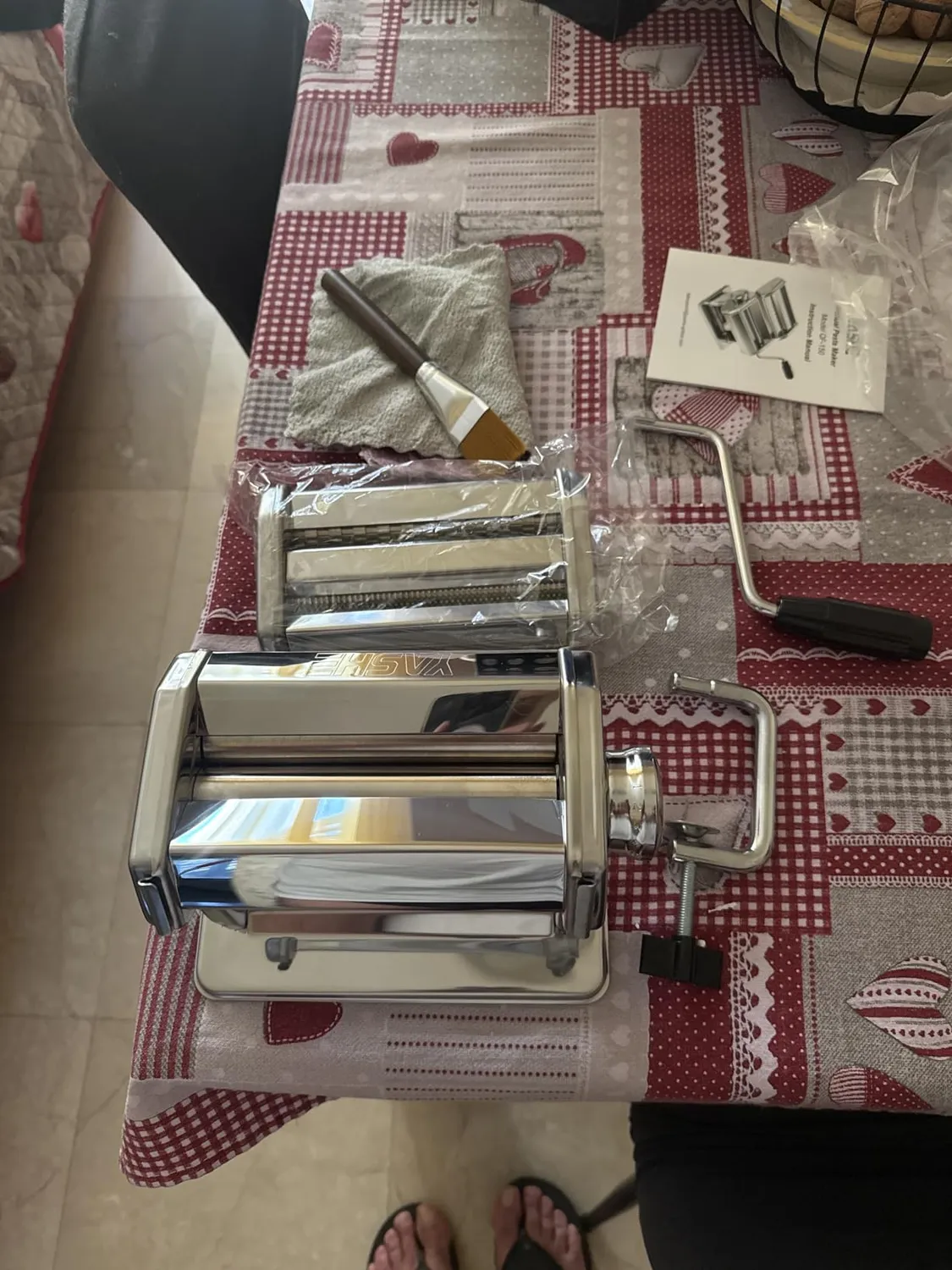 Yashe QF-150 macchina pasta manuale acciaio inox 7 spessori
