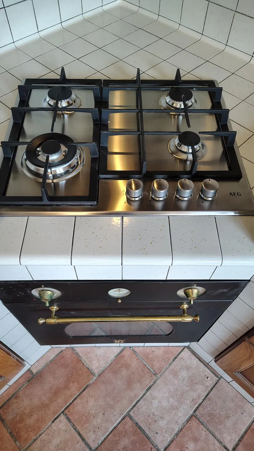 AEG HGB64400SM piano cottura gas 60cm 4 fuochi inox