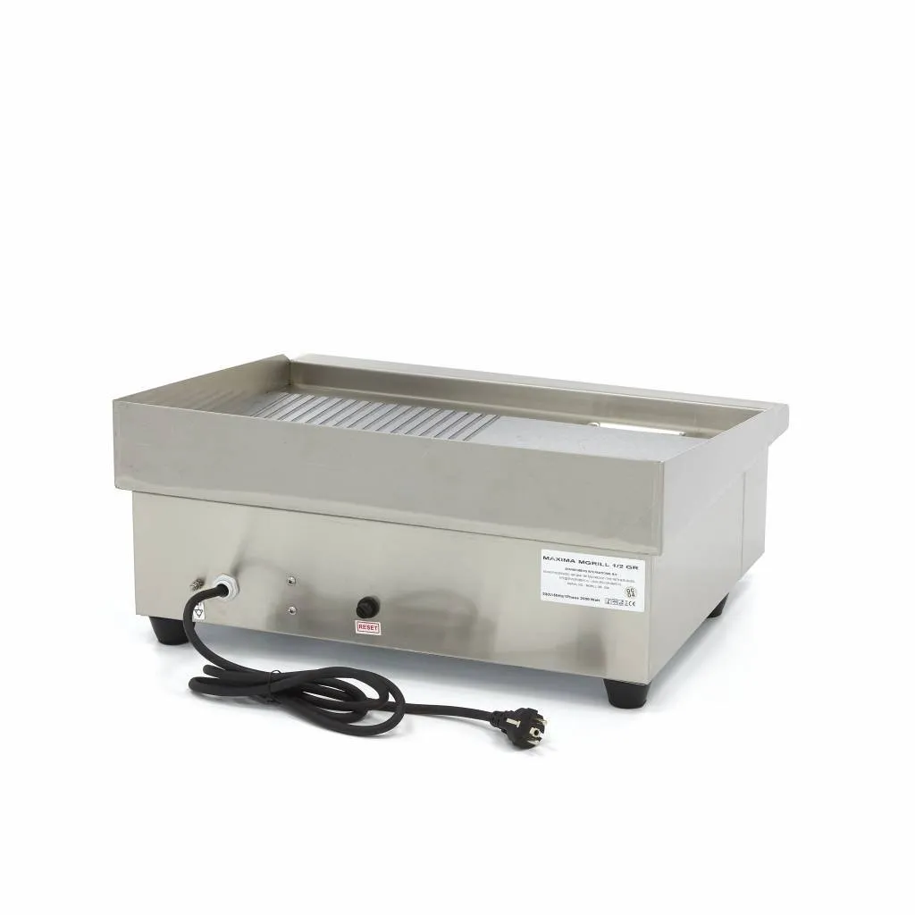 Maxima Piastra Barbecue 55 cm Metà Rigata 50-300°C