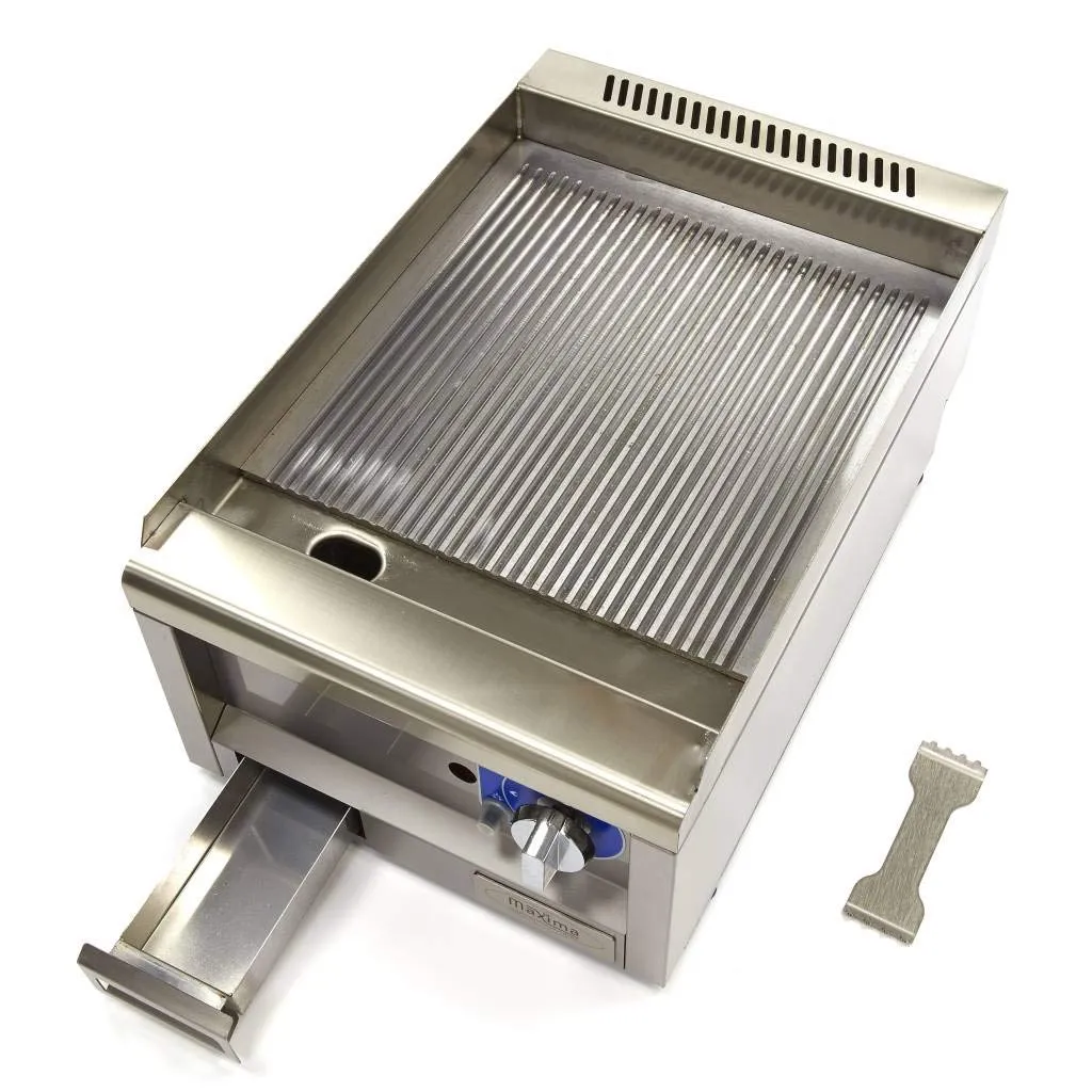 Maxima piastra gas rigata 400x600 mm paraspruzzi 3kW