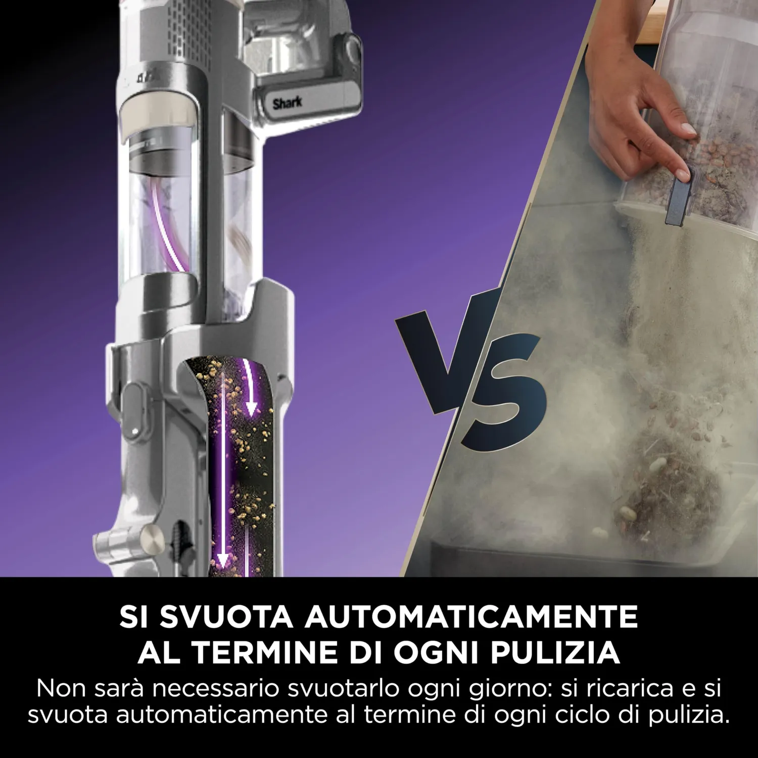 Shark PowerDetect Clean & Empty IP3257EUT aspirapolvere senza fili grigio 0,7 L