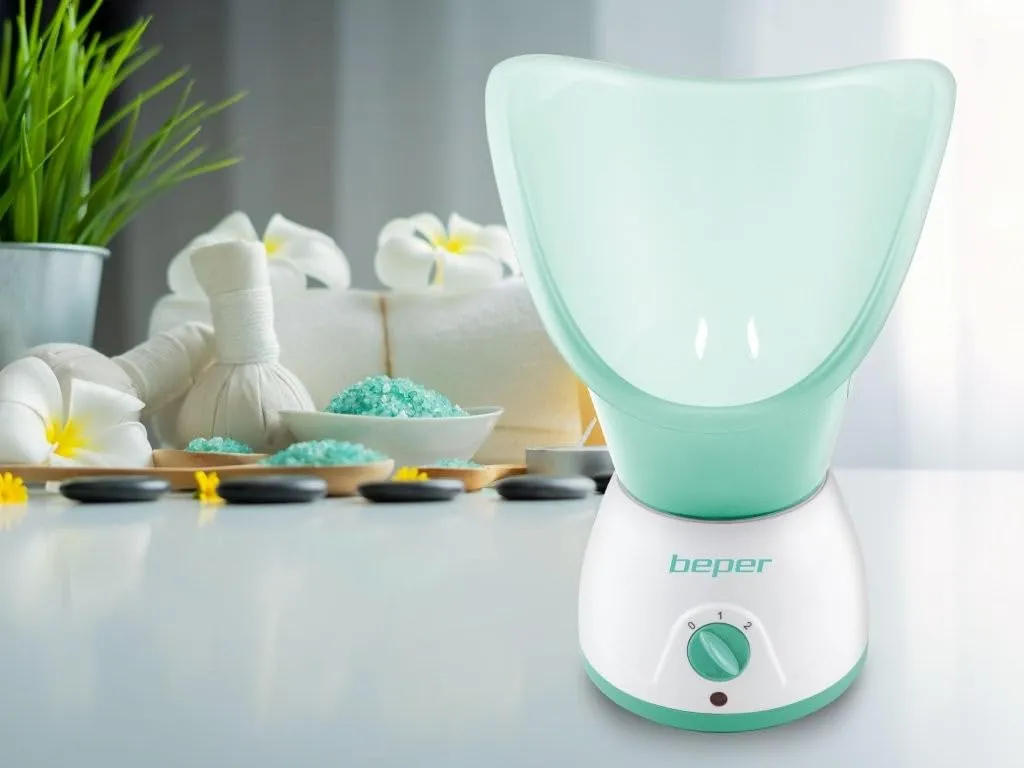 Beper 40.967N sauna viso vaporizzatore bianco verde