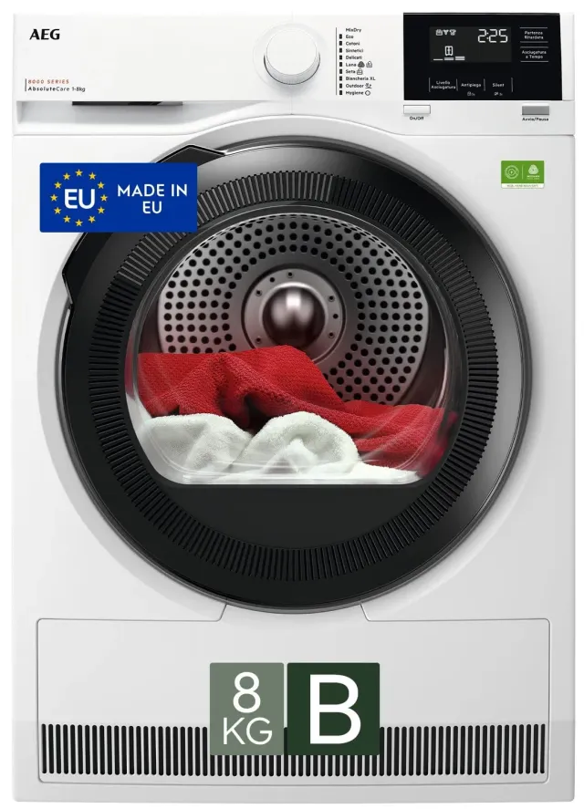 AEG Serie 8000 TR8HGAM8B Asciugatrice 8 kg Classe B Pompa di Calore