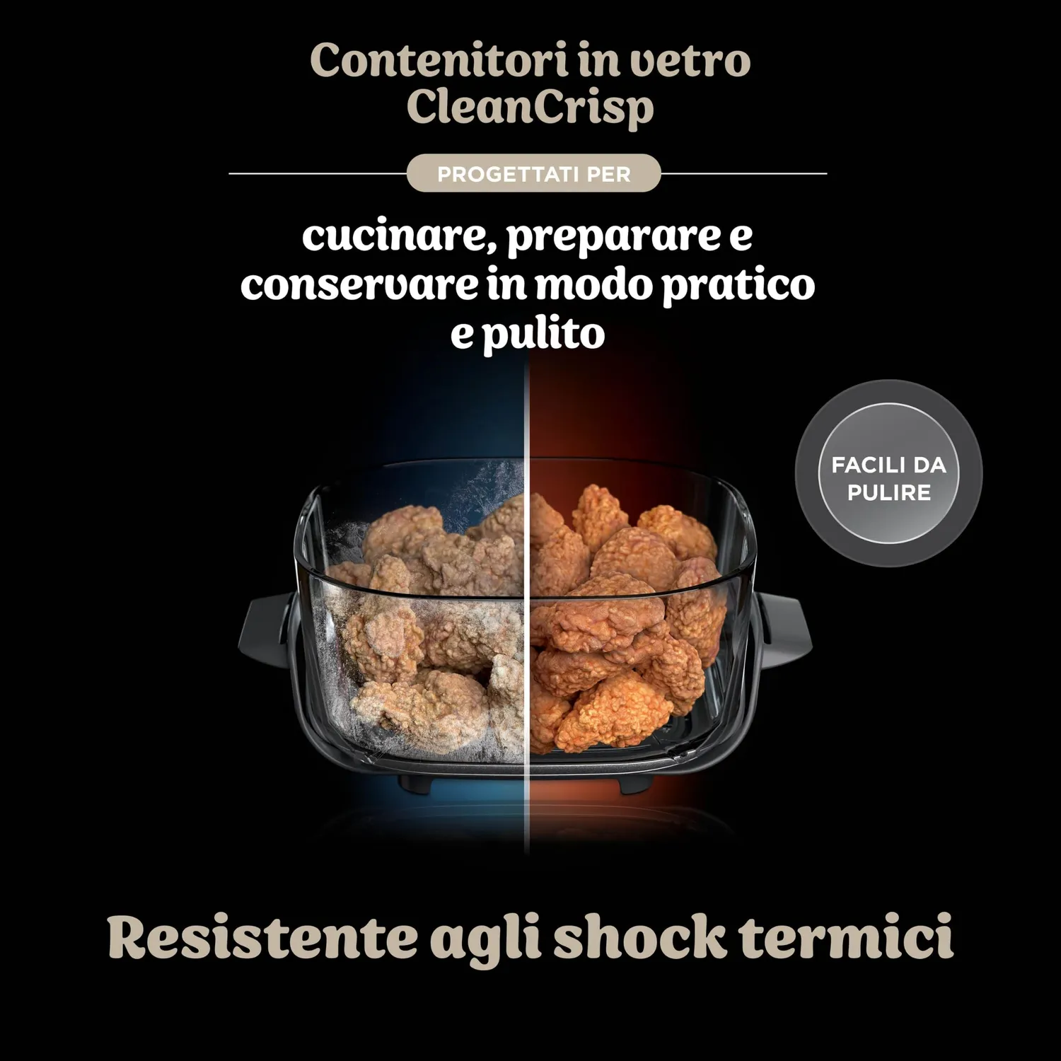 Ninja CRISPi FN201EUSD1 friggitrice ad aria vetro oro 3,8L+2,3L