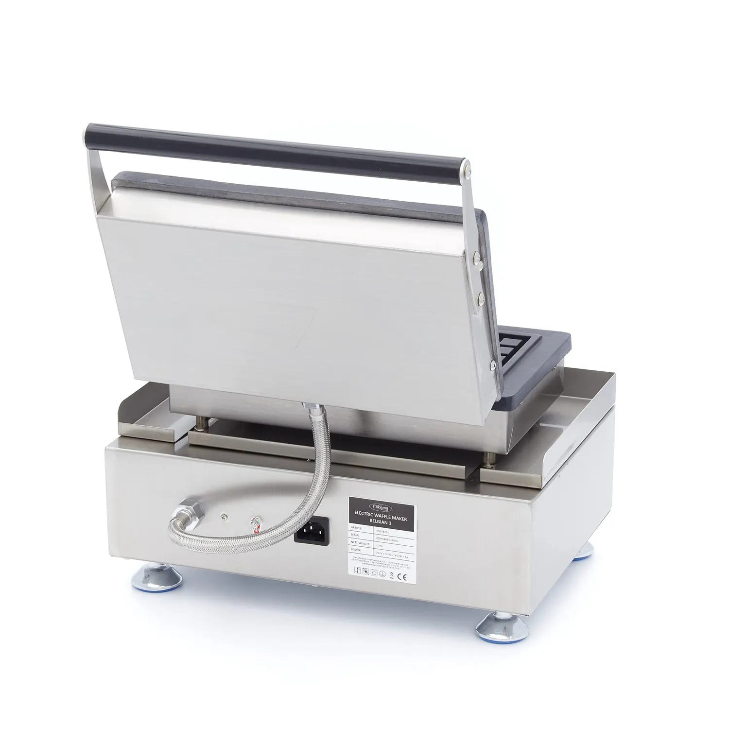 Maxima Gastro Belga 3 Pezzi Piastra Waffle Professionale