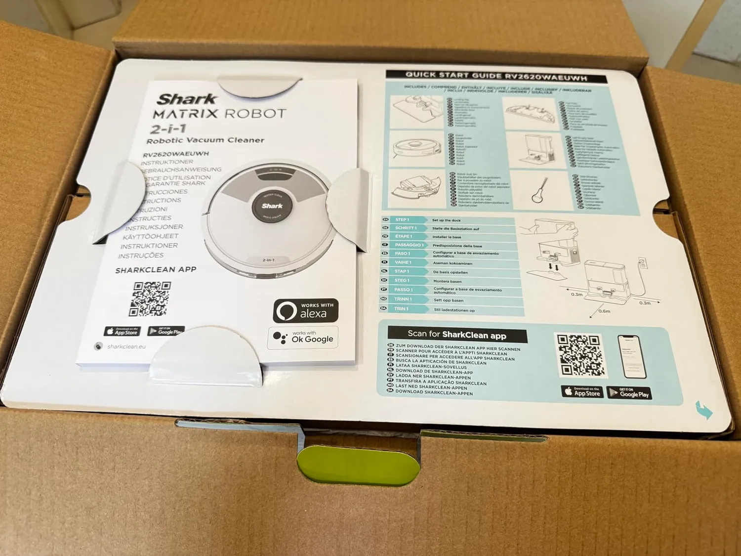 Shark Matrix Plus 2-in-1 Robot Aspirapolvere Bianco 60 Giorni