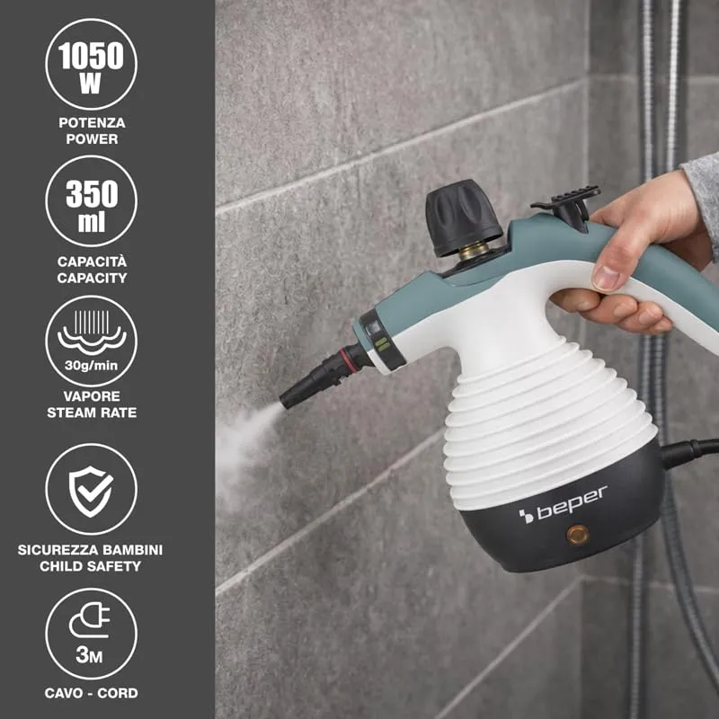Beper Igienì P202VAL010 pulitore a vapore 350 ml 1050W