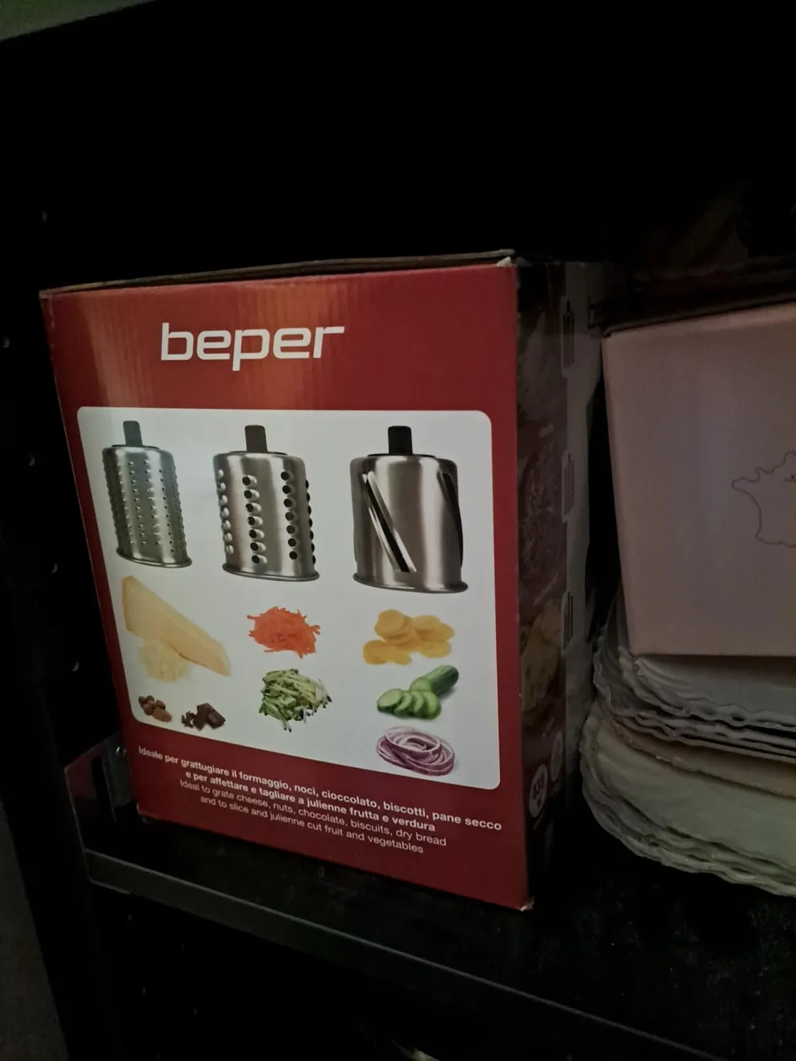 Beper BP.400 Grattugia Elettrica 3 Coni Acciaio