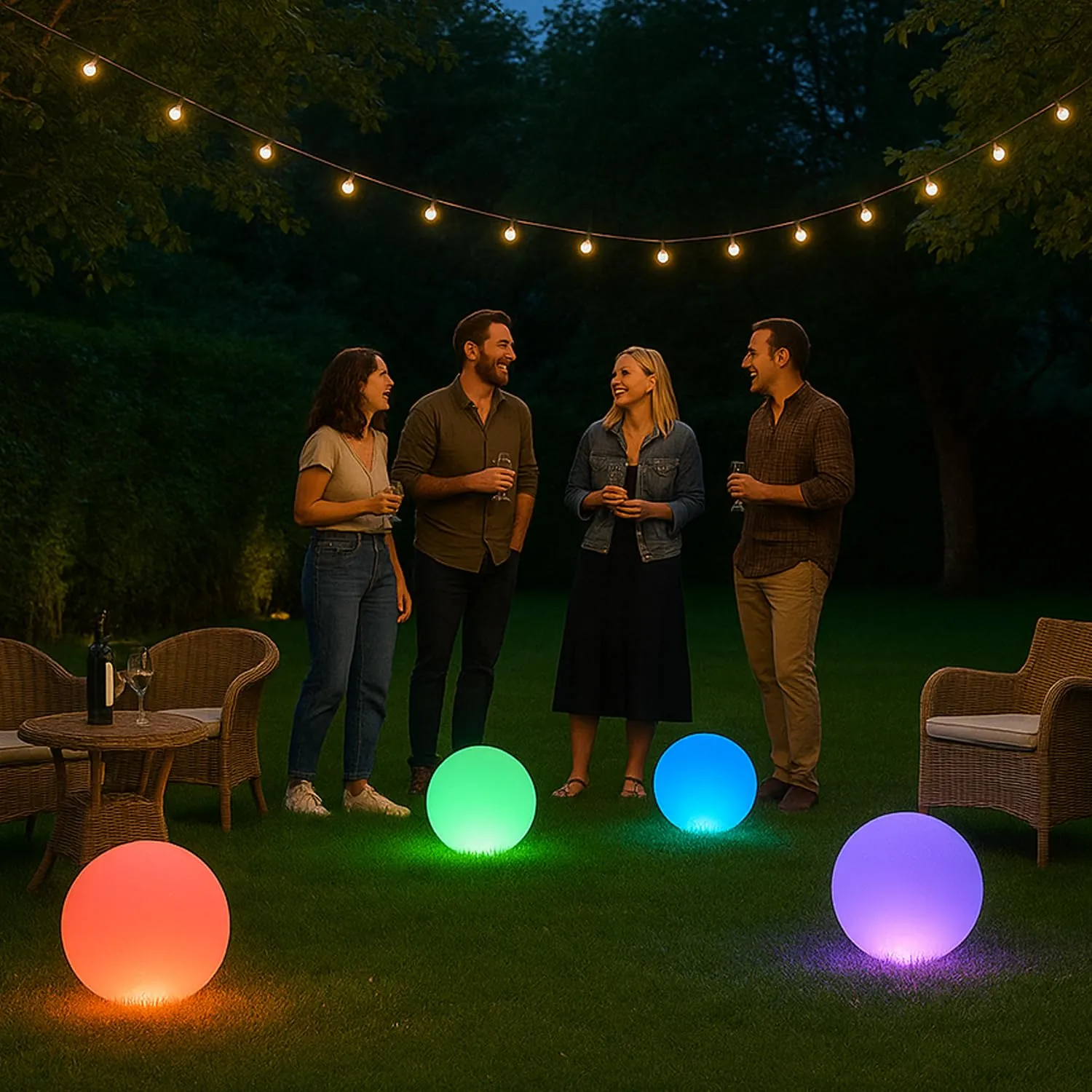 Beper P207ILO226 sfera luminosa giardino solare 40 cm RGB