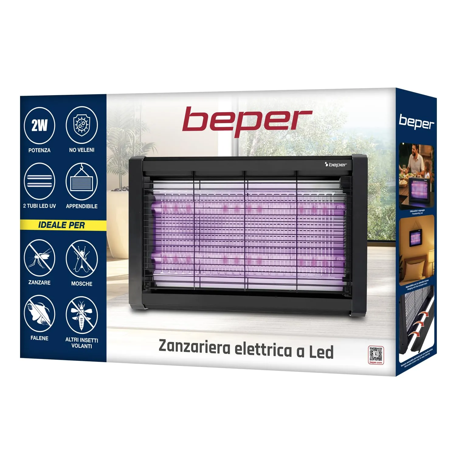 Beper P206ZAN050 zanzariera elettrica UV 2000V