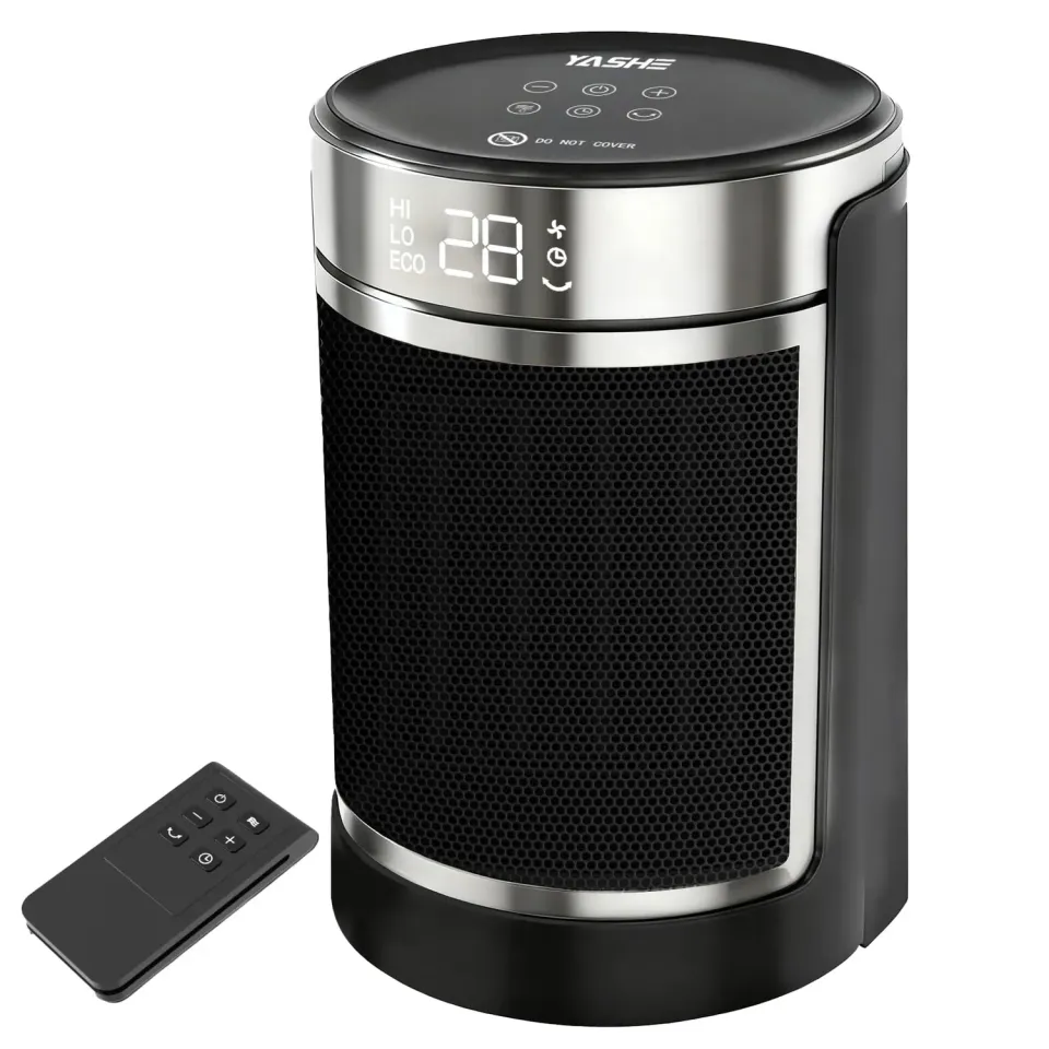 Yashe stufetta elettrica 1500W silenziosa con telecomando